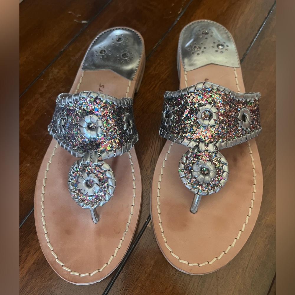 COPY - Jack Rogers multi colored sparkle sandals